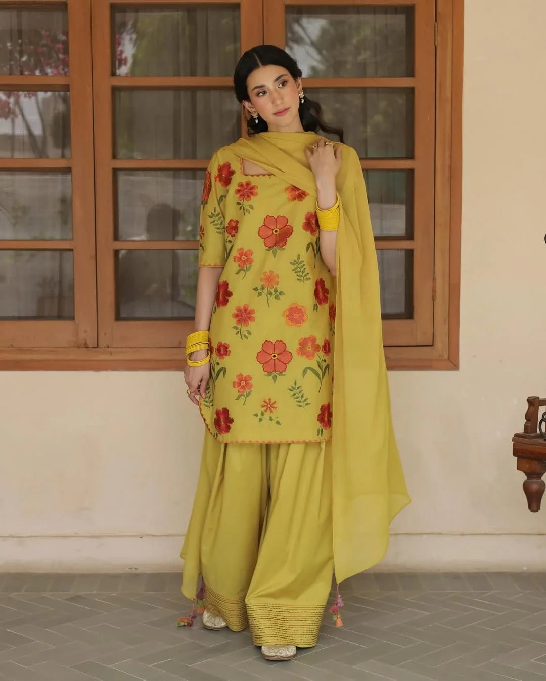 Olive Yellow Outfit - LIBASENISA
