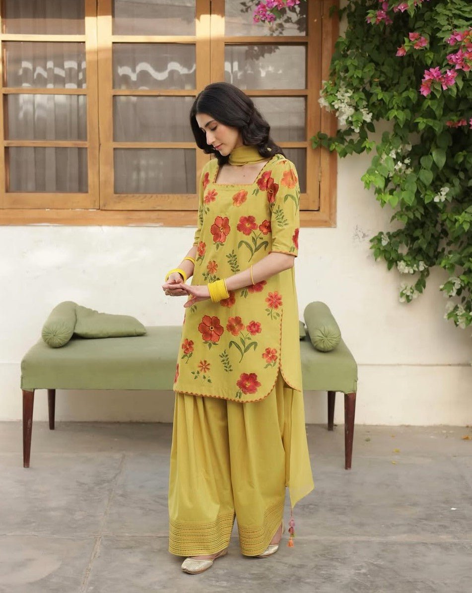 Olive Yellow Outfit - LIBASENISA