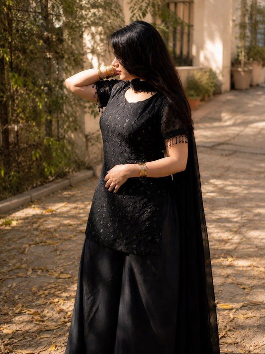 Midnight Noir Chiffon Set - LIBASENISA