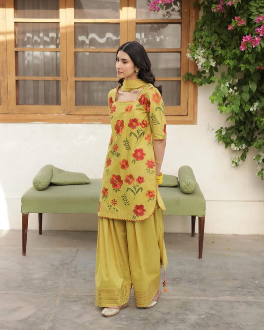 Olive Yellow Outfit - LIBASENISA